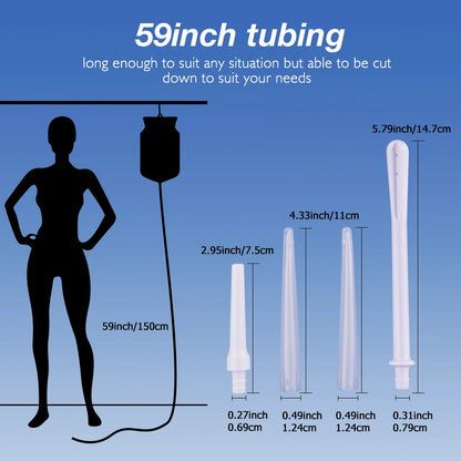 Reusable Enema Bag Colon Irrigator Feminine Hygiene Health Care Weight Loss Silicone Water Detox Douche Anal Vagina Cleaner
