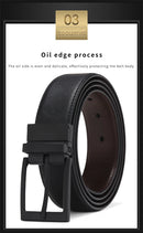 Men Belt Business Dress Belts for Men  Genuine Leather Belt Reversible Buckle Brown and Black Fashion Work Casual HQ111