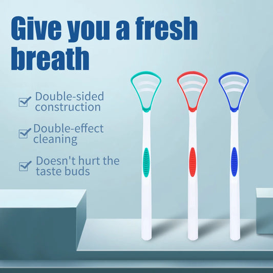 Y-Kelin Tongue Scraper Oral Cleaner Brush Fresh Breath Cleaning Coated Toothbrush Hygiene Care Tools