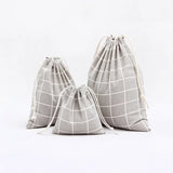 Cotton Linen Drawstring Cosmetic Bag Christmas Gift Package Makeup Storage Bags for Travel Wedding