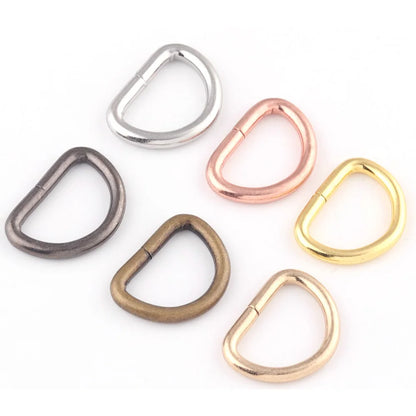 10pcs Metal D Ring Heavy Duty Strong Webbing Dee Ring Buckle for Bag Strap Belt Purse DIY Bag Accessories
