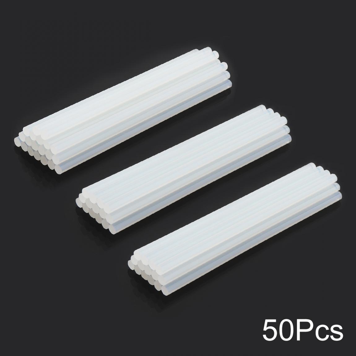 Hot Melt Adhesive Glue Gun 10/20/50pcs Transparent Hot Glue Sticks Silicone Rod for 7/11mm Gun DIY Tools Kitchen Cabinet Storage