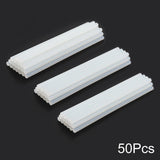 Hot Melt Adhesive Glue Gun 10/20/50pcs Transparent Hot Glue Sticks Silicone Rod for 7/11mm Gun DIY Tools Kitchen Cabinet Storage