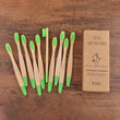 Children 10 Pieces Colorful Bamboo Toothbrush Nylon Bristle Eco Paint Toothbrush Kids Arosse a Dent Bambou Vegan Tooth Dental