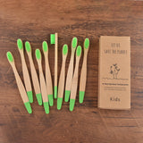Children 10 Pieces Colorful Bamboo Toothbrush Nylon Bristle Eco Paint Toothbrush Kids Arosse a Dent Bambou Vegan Tooth Dental