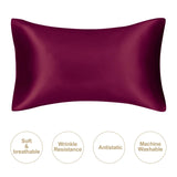 JuwenSilk-Silky Pillowcase Stain, Natural Mulberry Silk, Standard Pillowcase, Queen K 