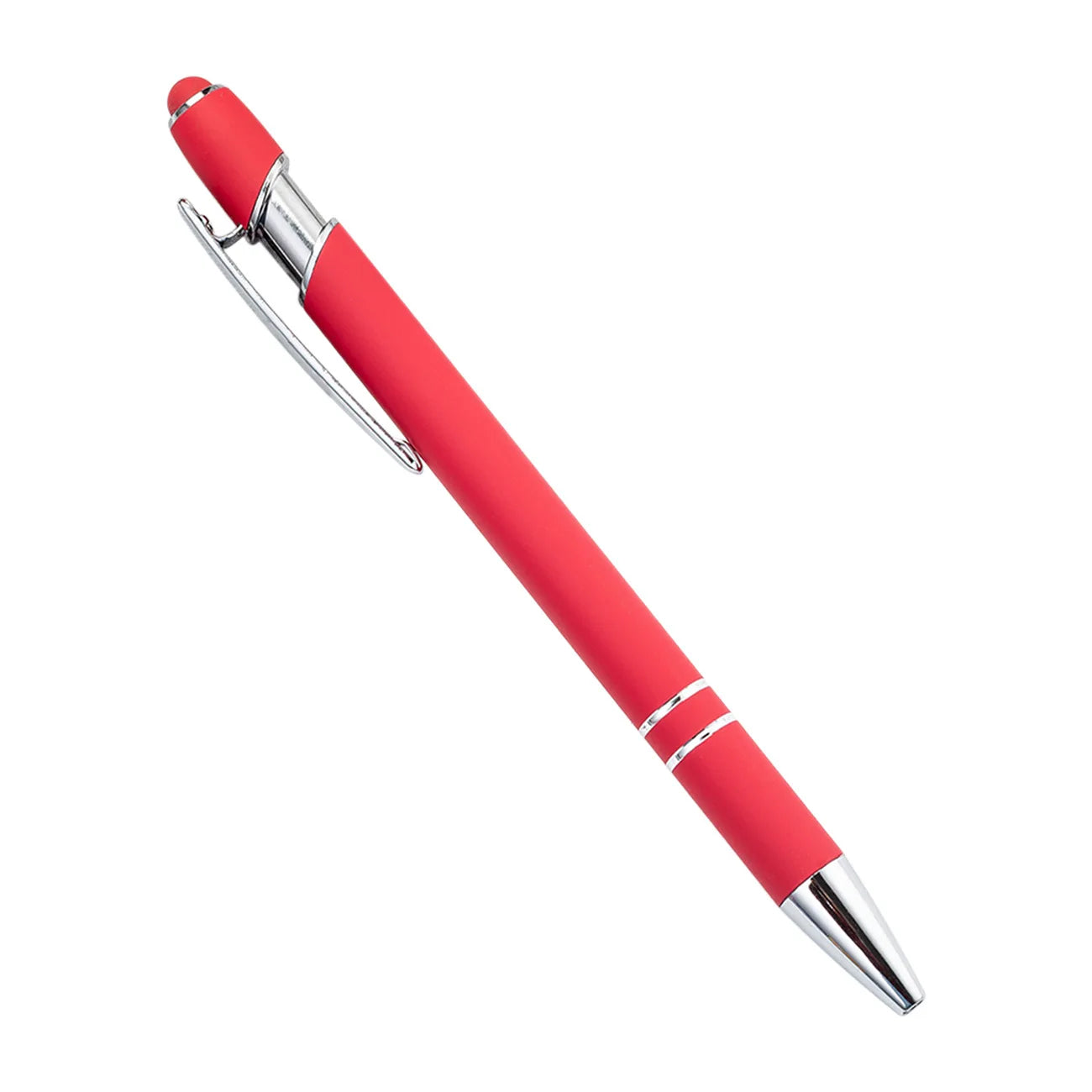 50pcs Light Metal Ballpoint Pen Touch Screen Pen Office School Advertising Pen Custom Logo Text Engraving Laser Engraving