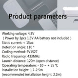 433MHz Wireless Pet-immunity PIR Motion Sensor Detector 15kg Pet Immune EV1527 Code Smart Home Security Host Alarm Accessories