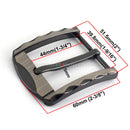 1piece 40mm Metal Belt Buckle Half Heel Bar Buckle Men's  Single Pin Buckle Leather Belt Parts Accesories DIY Fit for 36-39mm