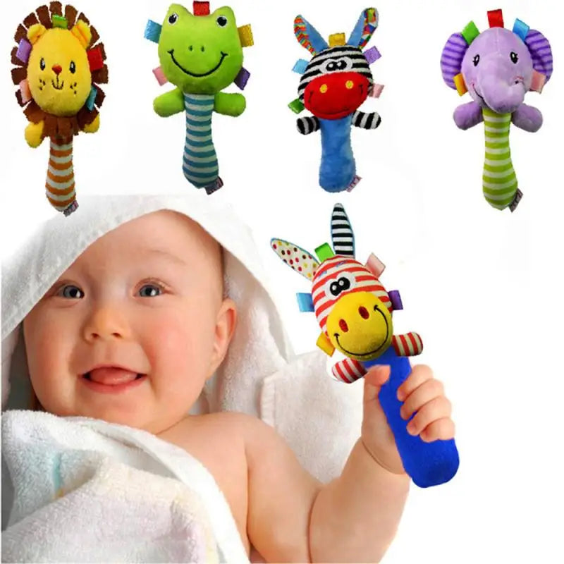 Baby Toys 0 6 12 Months Cute Stuffed Animals Baby Rattle Socks Wrist Baby Rattles Newborn Toys Make Sounds Games For Babies