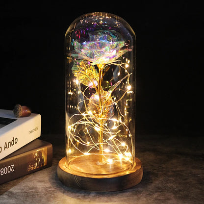 Envío directo de flores artificiales Galaxy Rose, La Bella y la Bestia, decoración de boda, regalo creativo para el Día de San Valentín, regalo para la madre.
