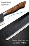 Herramientas de Juego de cuchillos de cocina de acero inoxidable, cuchillo de cocina forjado, tijeras, pelador de cerámica, rebanador de Chef, cuchillo de pelar Nakiri, estuche de regalo