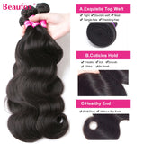 Kit de mechas de cabelo humano ondulado natural - ondas body wave