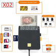 Lector de tarjetas inteligentes UTHAI para tarjetas bancarias, USB SIM, IC, ID, EMV, SD, TF, MMC, USB-CCID, ISO 7816, Windows 7, 8, 10, Linux, X02 