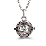 Mexico Music Ball Hollow Zircon Pendant Vintage Perfume Locket Necklace Aromatherapy Diffuser Sweater Chain For Women Jewelry