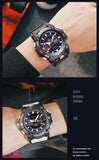 SMAEL Fashion Sport Watches Men Shock Resistant 50M Waterproof Wristwatch LED Alarm Stopwatch Clock Military 8040 Men Watch