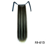 32inches Synthetic Ponytail Hair Extension Clip in Fake Wig Hairpiece Blonde Wrap Around Pigtail Long Smooth Overhead Pony Tail