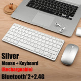 Mini teclado multimedia inalámbrico Bluetooth 5.0 2.4G para portátil, PC, TV, iPad, Macbook y Android. 