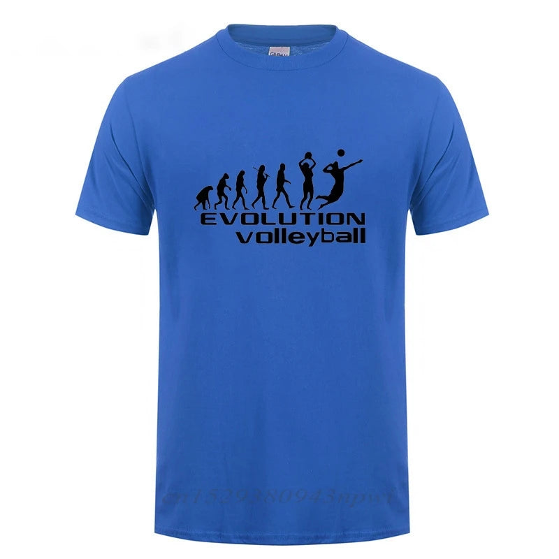 Evolution Sports Playing Volleyball Tshirts for Men HipHop Streetwear T-Shirt Camisetas 2023 Classic Popular Tee Shirt Men