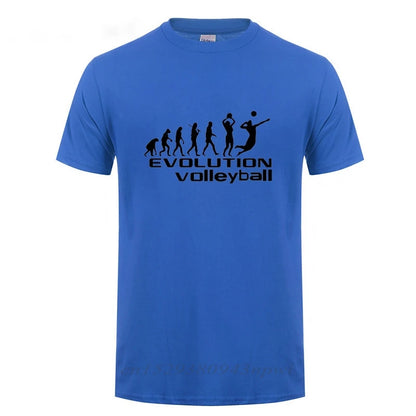 Evolution Sports Playing Volleyball Tshirts for Men HipHop Streetwear T-Shirt Camisetas 2023 Classic Popular Tee Shirt Men