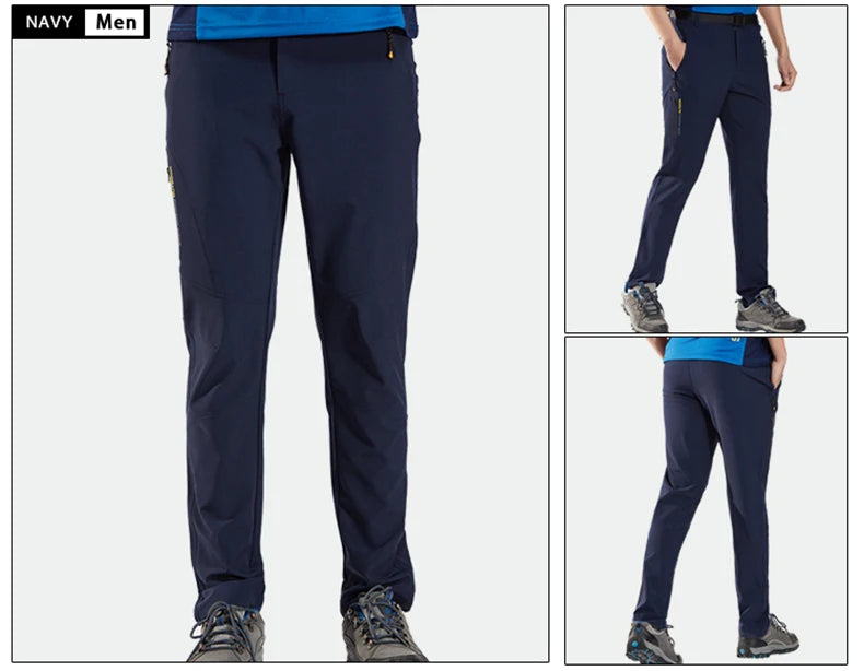 LNGXO Hiking Pants Men Quick Dry Trekking Camping Climbing Running Outdoor Rain Pants Stretch Breathable Elasticity Trousers Men