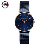 HANNAH MARTIN Women Watch Nordic Minimalist Japan Quartz Movement 3Bar Waterproof Women 36mm Full Rose Gold Dropshipping Watches