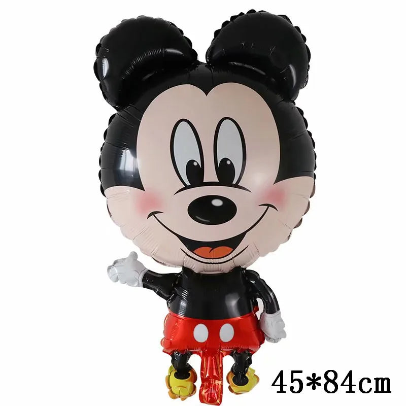 Globos gigantes de Mickey y Minnie Mouse, dibujos animados de Disney, globos de aluminio, baby shower, decoraciones para fiestas de cumpleaños, juguetes clásicos para niños, regalo de globo aerostático 