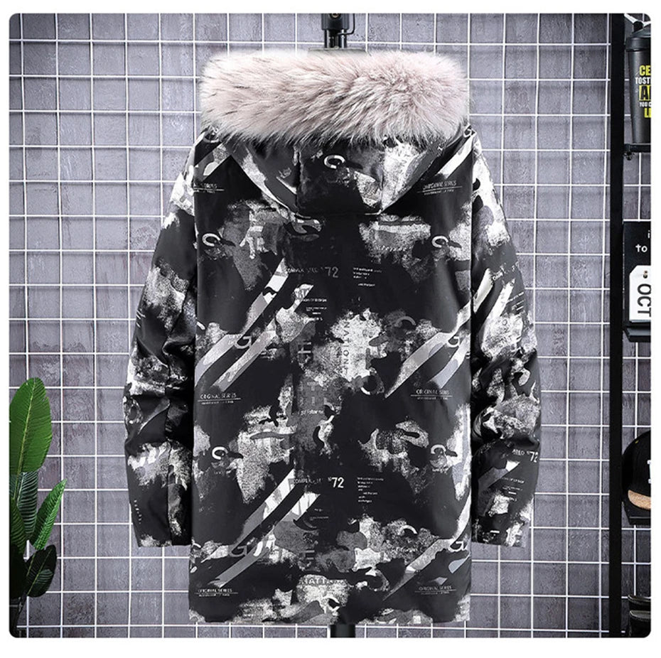 Men's Winter Parka 12XL 11XL 10XL Plus Size Jackets Men Fashion Thickened Camouflage Jacket Coat Male Outerwear Large Size Men