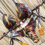 Conjunto de bikini sexy 2021 de 2 piezas con estampado de calor, traje de baño deportivo para mujer, ropa de playa, traje de baño push-up acolchado, mono de baño exquisito