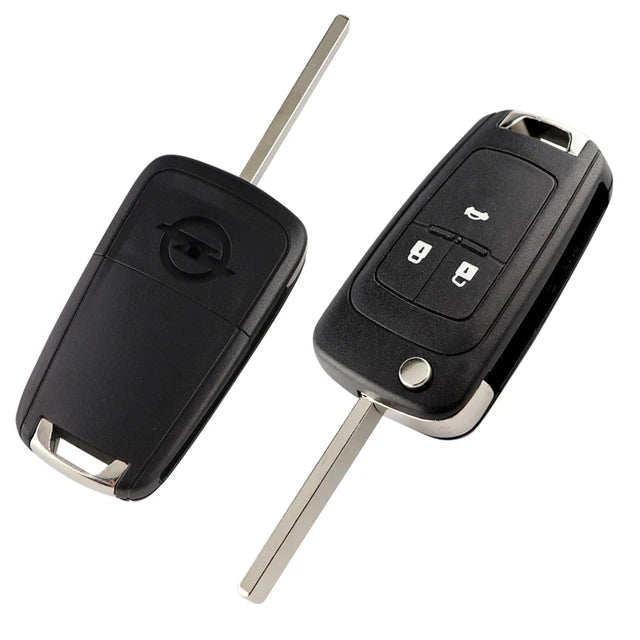 YIQIXIN - Funda plegable para llave de coche (2/3 botones), compatible con Opel/Vauxhall, Astra J, Zafira BC, Insignia, Mokka, Adam Cascade, Karl, Corsa, Meriva 