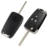 YIQIXIN - Funda plegable para llave de coche (2/3 botones), compatible con Opel/Vauxhall, Astra J, Zafira BC, Insignia, Mokka, Adam Cascade, Karl, Corsa, Meriva 