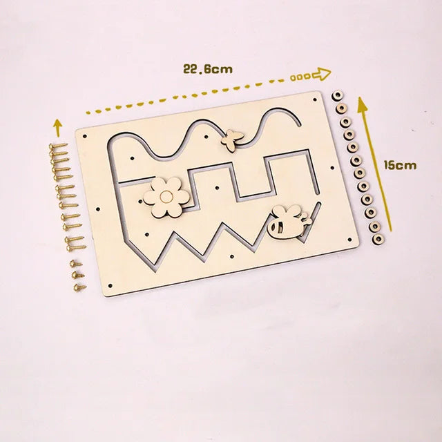 Kids Busy Board DIY Toys Basic Life Skill Training Montessori Educational Lock Cognition Activity Accessorie Material Learning