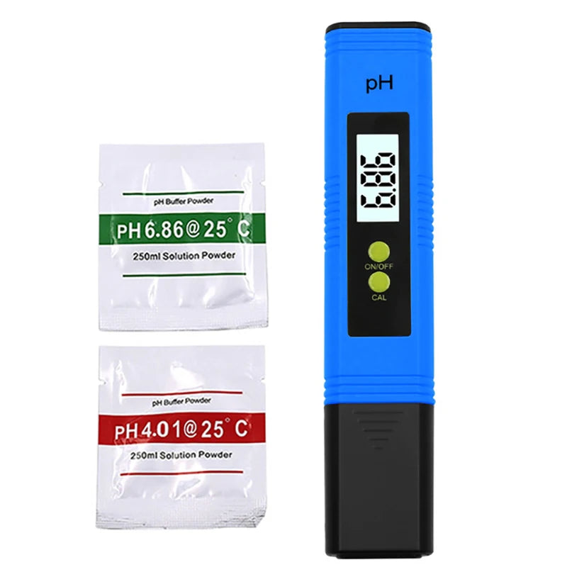 Medidor de pH de alta precisión 0,01 para la calidad del agua con rango de medición de 0 a 14, apto para acuarios y piscinas.