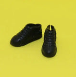 HOUZIWA White Black OB11 Doll Shoes Plastic
