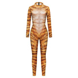 VIP FASHION 2025 Halloween Costumes for Men Animal Fox Cosplay Bodysuit Giraffe Leopard Zentai Jumpsuits Party Funny Male Outfit