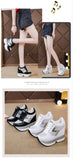 Fashion White Sneakers Women's High Platform Casual Shoes Height Increasing Leather Shoes 10 CM Thick Sole Trainers Tennis Sports