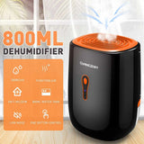 Dehumidifier Moisture Absorbers Air Dryer With 800ml Water Tank Quiet External Water Pipe For Home Basement Bathroom Wardrobe