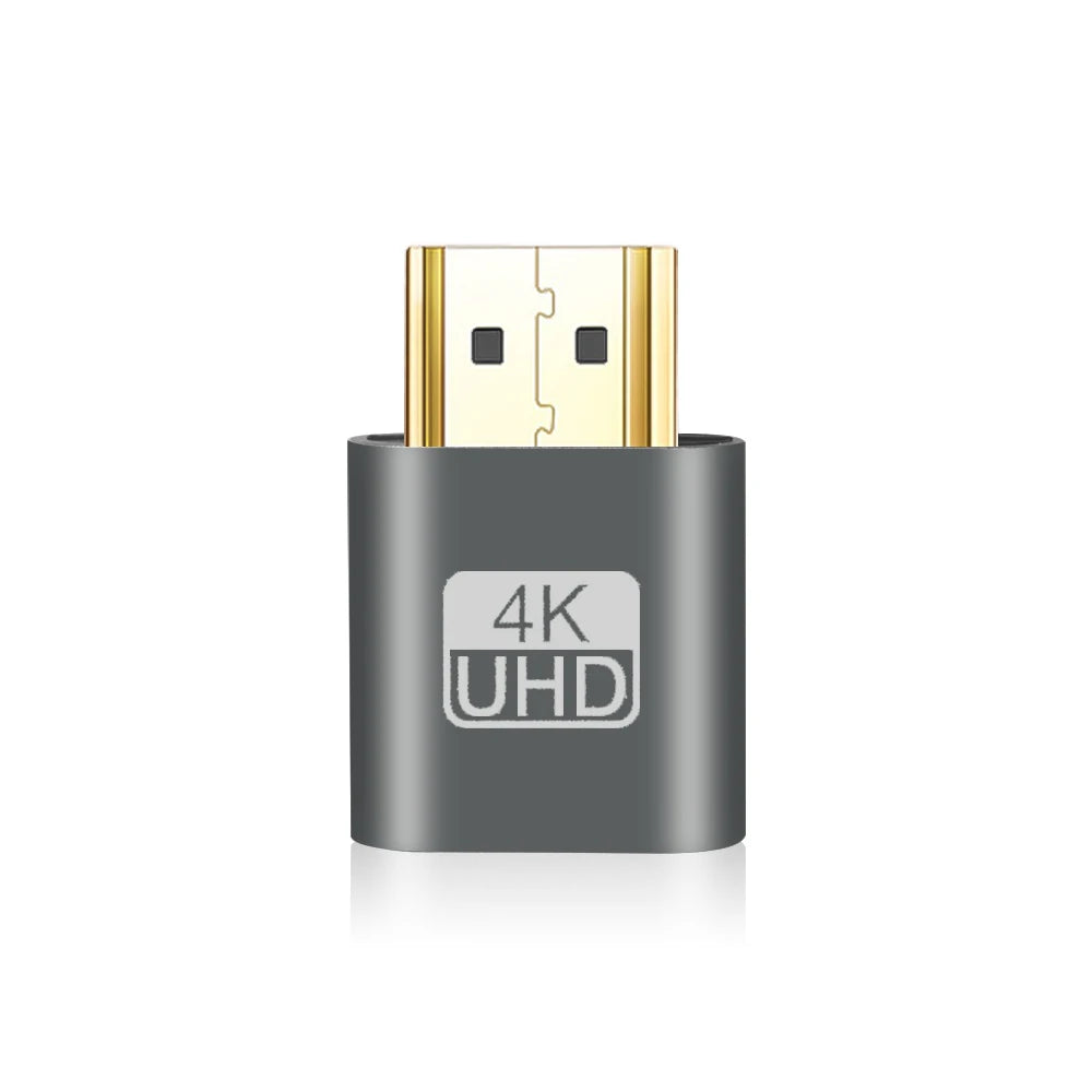 Adaptador de pantalla virtual VGA 4K compatible con HDMI 1.4 DDC EDID, conector ficticio, emulador de pantalla fantasma sin cabeza, placa de bloqueo de tarjeta de video