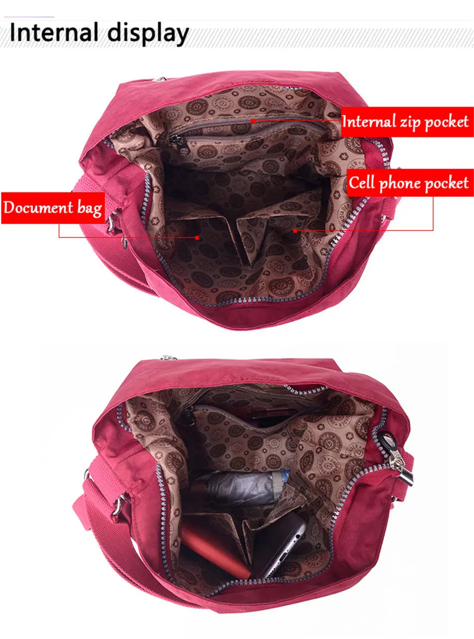 Luxury Handbags Women Bags Designer Waterproof Nylon Cloth Crossbody Bags for Women 2024 Large Capacity Lady Shoulder Bag Tote
