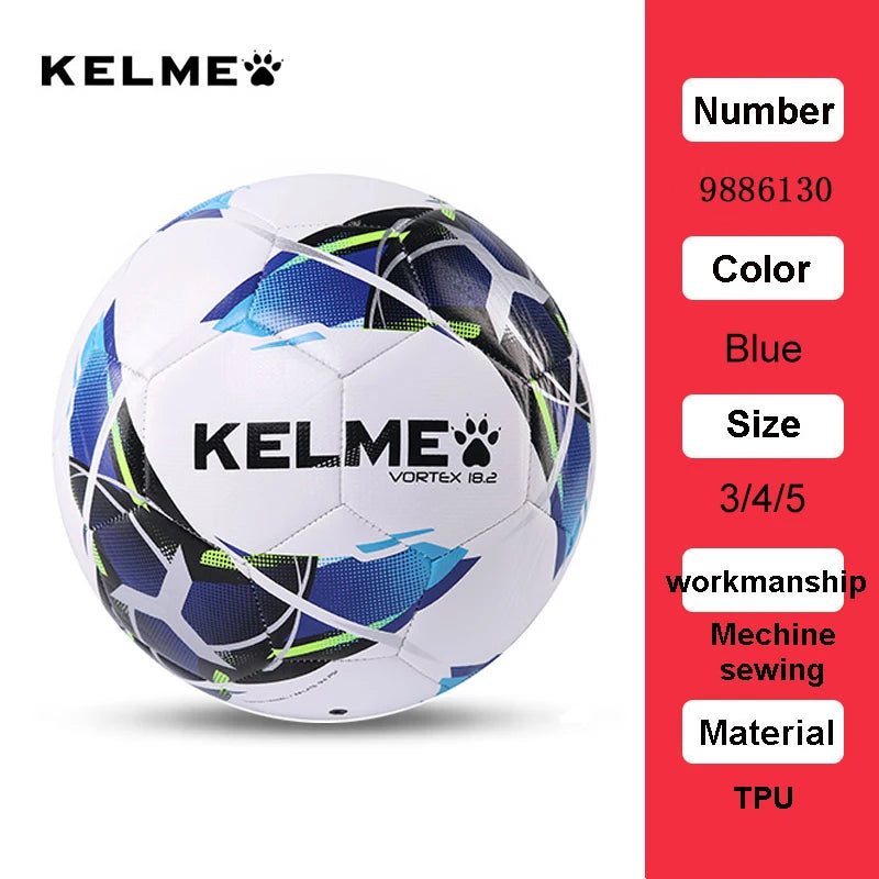 KELME - Balón de fútbol profesional, balones de entrenamiento para partidos de equipo, cosido a máquina, TPU, rojo y verde, tallas 3, 4 y 5, 9886130 