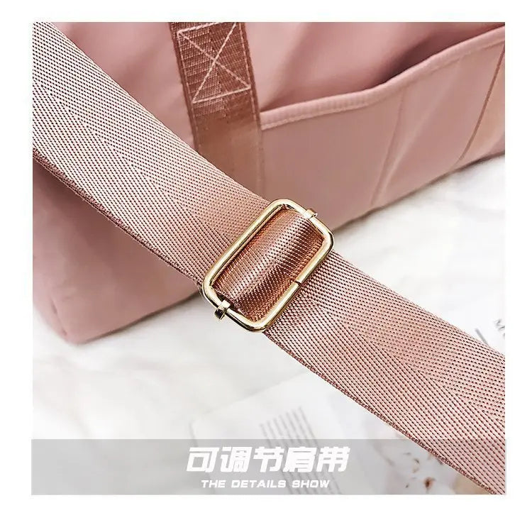 Outdoor Waterproof Nylon Sports Gym Bags Men Women Training Fitness Travel Handbag Yoga Mat Sport Bag with shoes Compartment