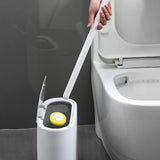 IZEFS Disposable Toilet Brush with Cleaning Solution, Wall-Mounted Bathroom Cleaning Tool with Replaceable Brush Heads, WC Accessories