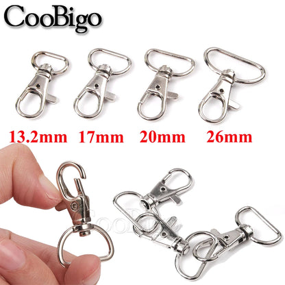 5/16"~1-1/4" Snap Hook Buckle Metal Swivel Lobster Clasp Snap Clip Hook Carabiner for Keychain Key Fob Chain Ring Bag Hardware