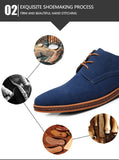 2024 Spring Suede Leather Men's Oxford Casual Shoes Classic Sneakers Comfortable Footwear Dress Shoes Large Size Flats