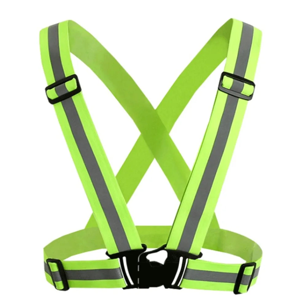 Highlight Reflective Straps Night Running Riding Clothing Vest Adjustable Safety Vest Elastic Band For Adults and Children