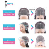 HD Lace Frontal Wig 13x6 13x4 Lace Front Wig Human Hair 30 Inch Bone Straight Transparent Lace Human Hair Wigs 4x4 HD Closure Wig