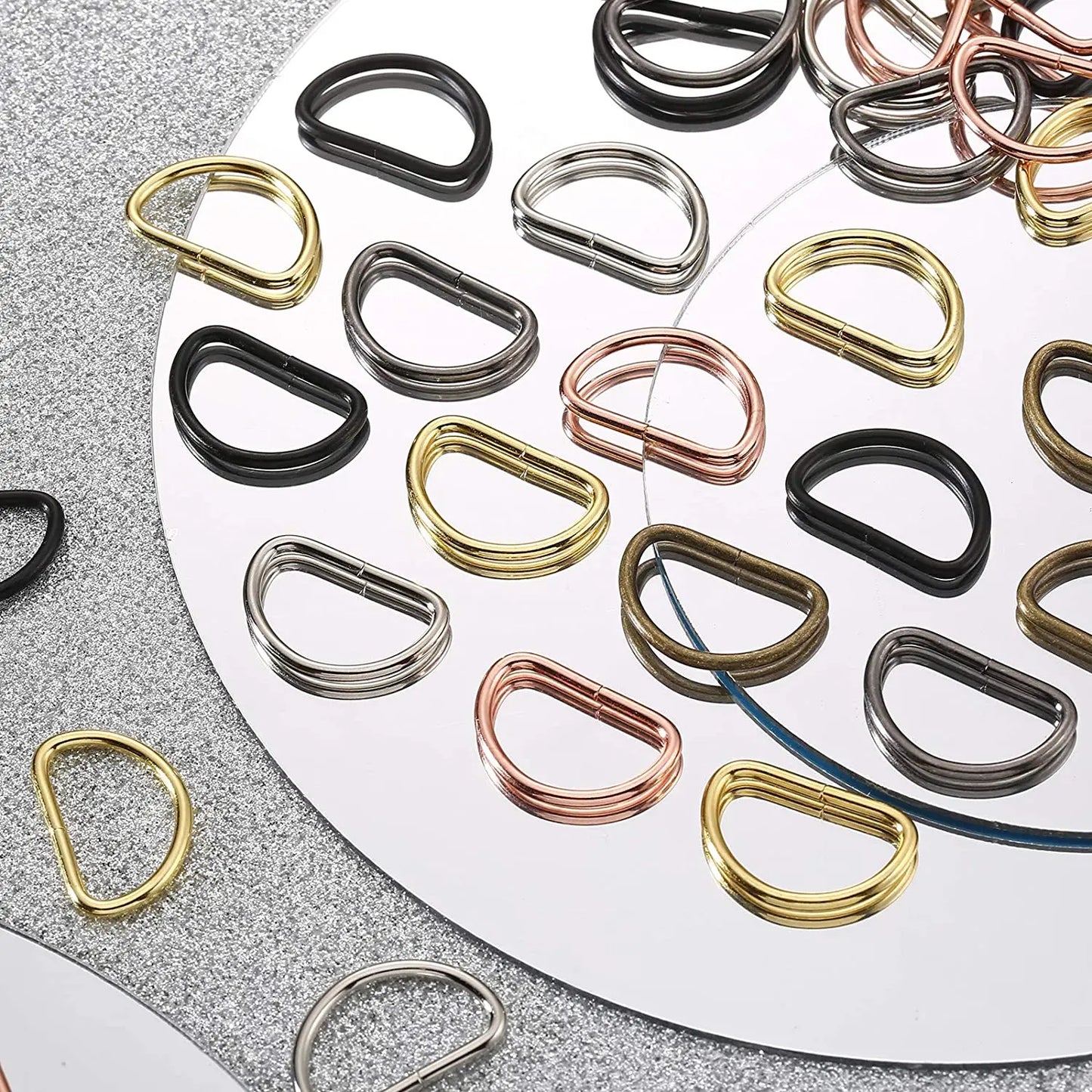 10pcs Metal D Ring Heavy Duty Strong Webbing Dee Ring Buckle for Bag Strap Belt Purse DIY Bag Accessories