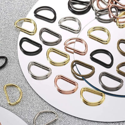 10pcs Metal D Ring Heavy Duty Strong Webbing Dee Ring Buckle for Bag Strap Belt Purse DIY Bag Accessories