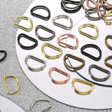 10 piezas de anilla en D de metal resistente, hebilla de anilla en D para correa de bolso, cinturón, monedero, accesorios para bolsos DIY