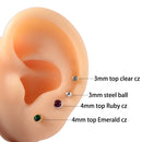 1 peça 316l aço cirúrgico descartável esterilizado unidades de piercing de orelha ferramentas de arma com brinco de cristal cz joias de piercing corporal